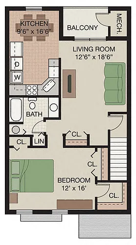 Floor plan Saxony (second floor)