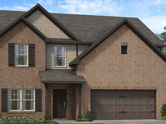 Front elevation with brick