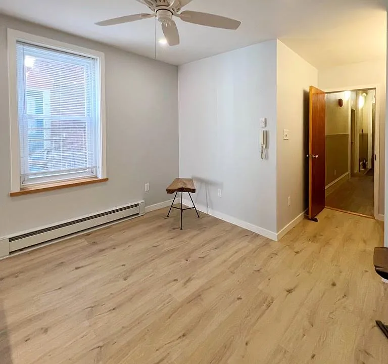 living area looking toward entrance