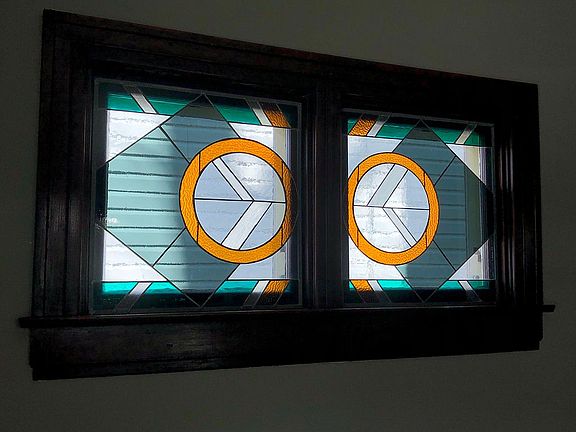 Art Deco stained glass