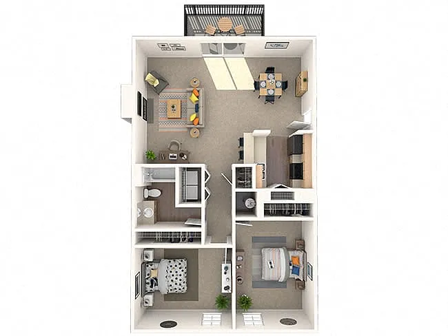 Floor plan 2x1D