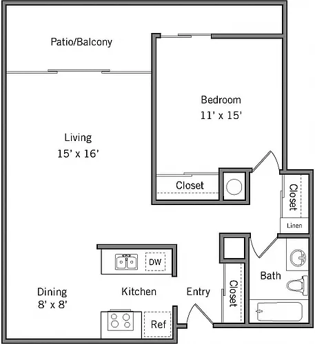 Floor plan 1E