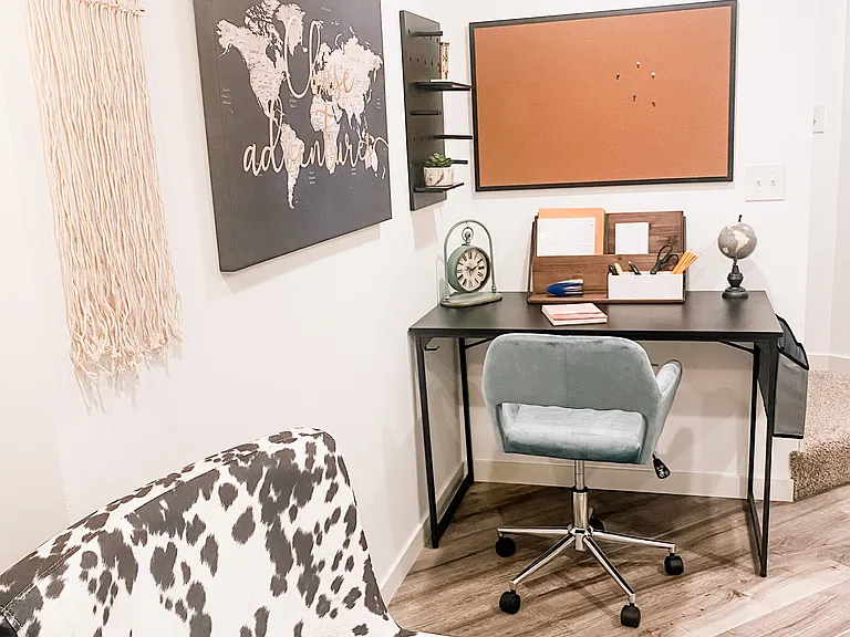 Cozy desk area