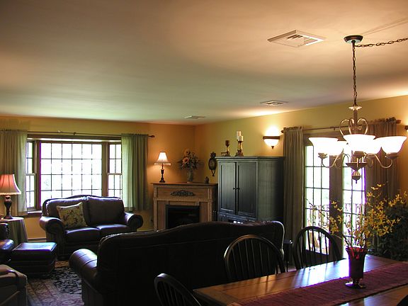 Living room and dining rm