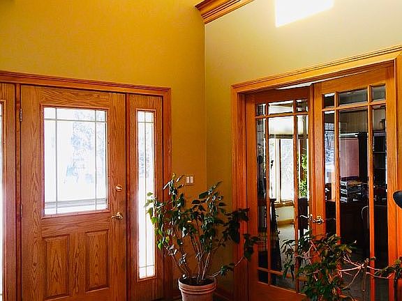 French doors to office