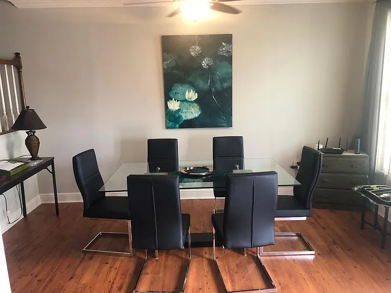 New dining room set. glass table