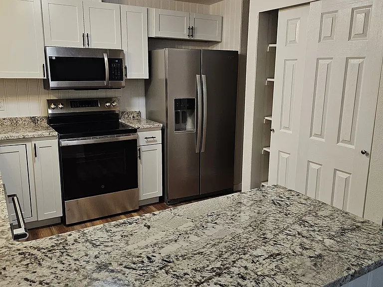 Kitchen with all new appliances.