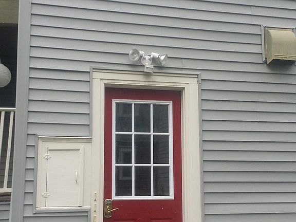 Secured entrance to the apartment building.