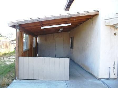 Covered patio off garage