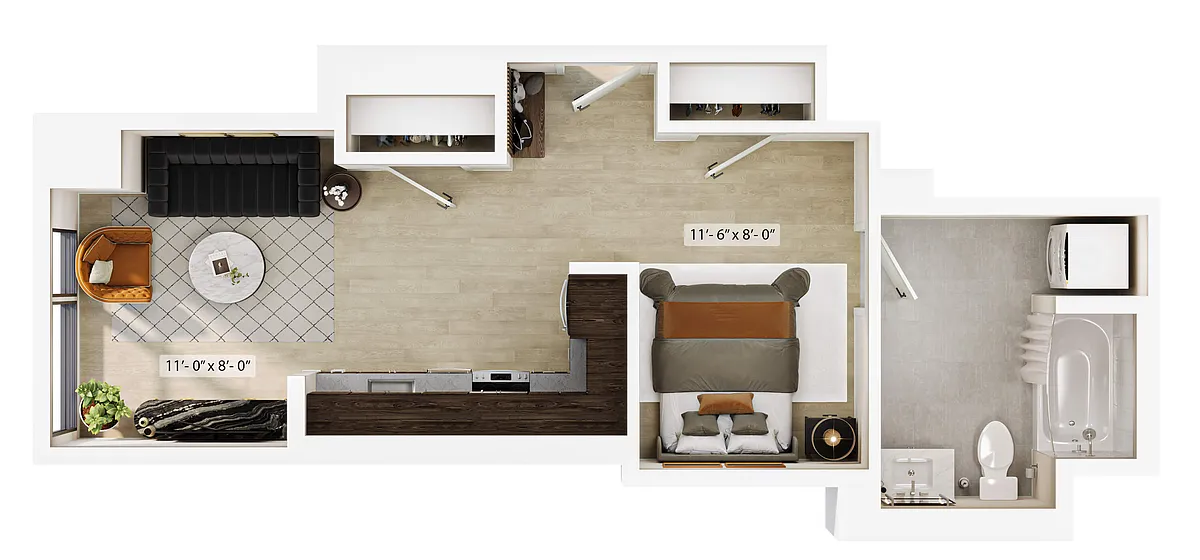 Floor plan Studio-S2