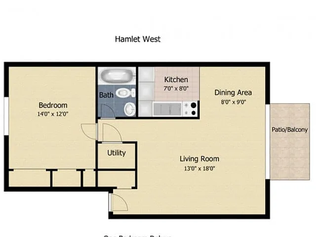 Floor plan 1 Bedroom Deluxe