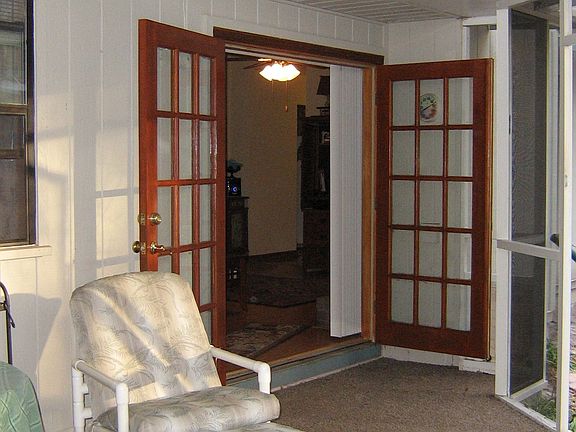 Inside screened porch