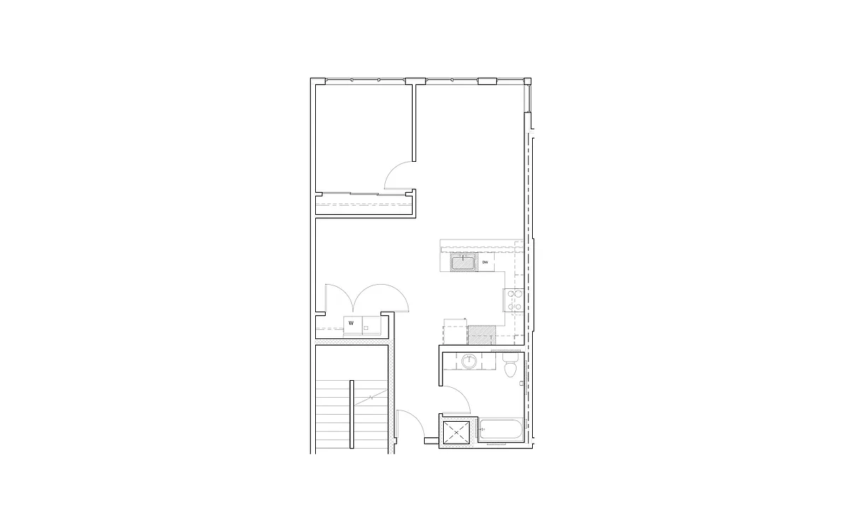 Floor plan 1 Bed/1 Bath-CIK1