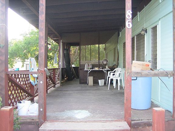 Entrance to the trailor home