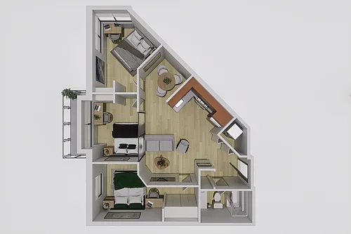 Floor plan 3 Bed, 1 Bath
