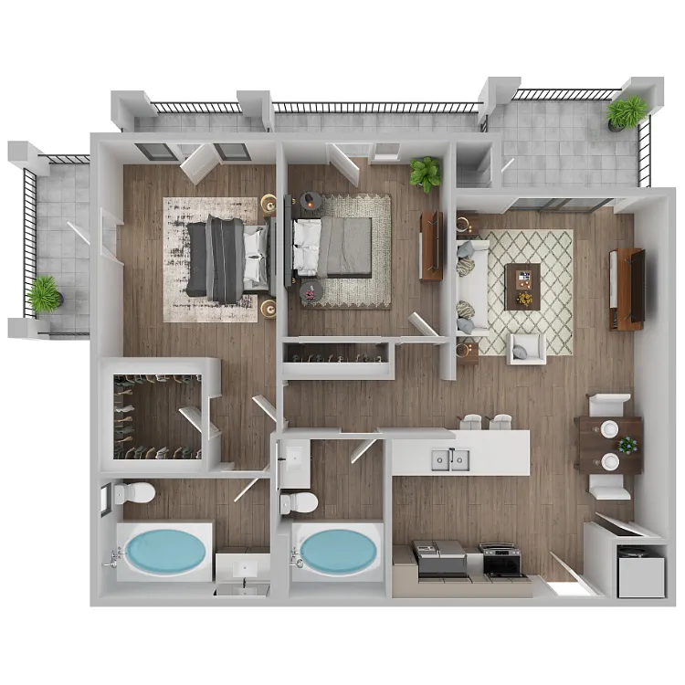 Floor plan The Green Room - Cable & Internet Incl.