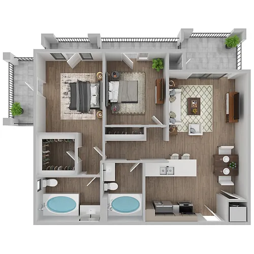 Floor plan The Green Room - Cable & Internet Incl.