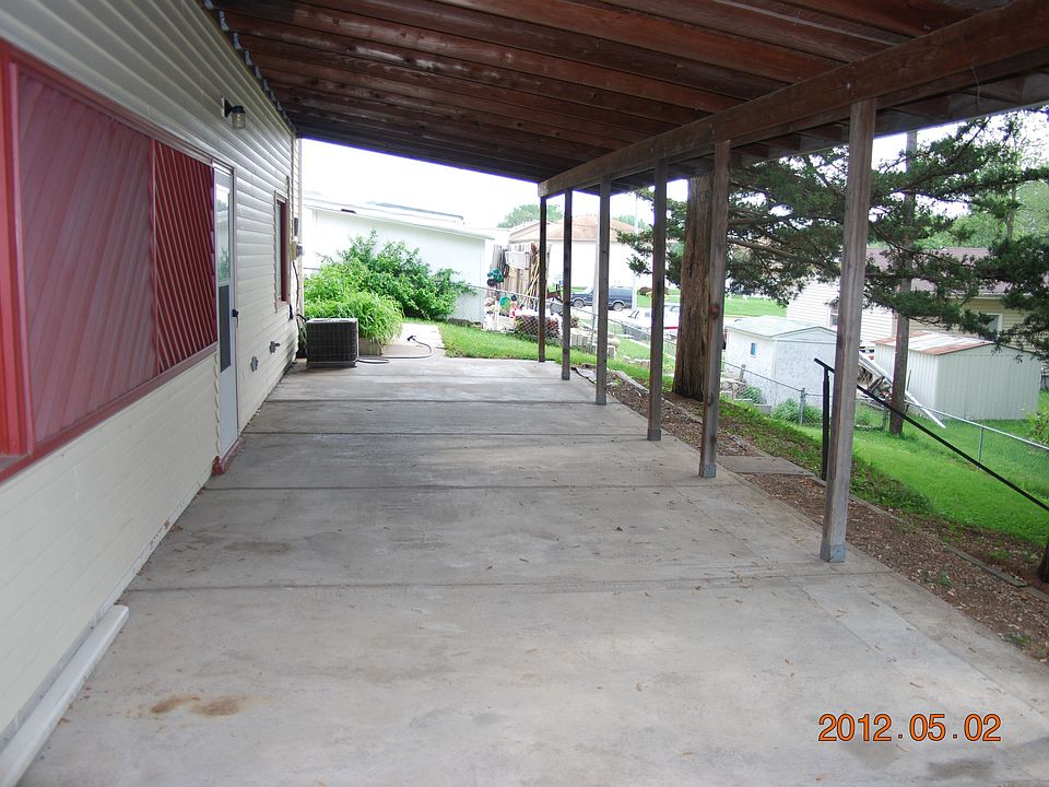 Rear covered patio.