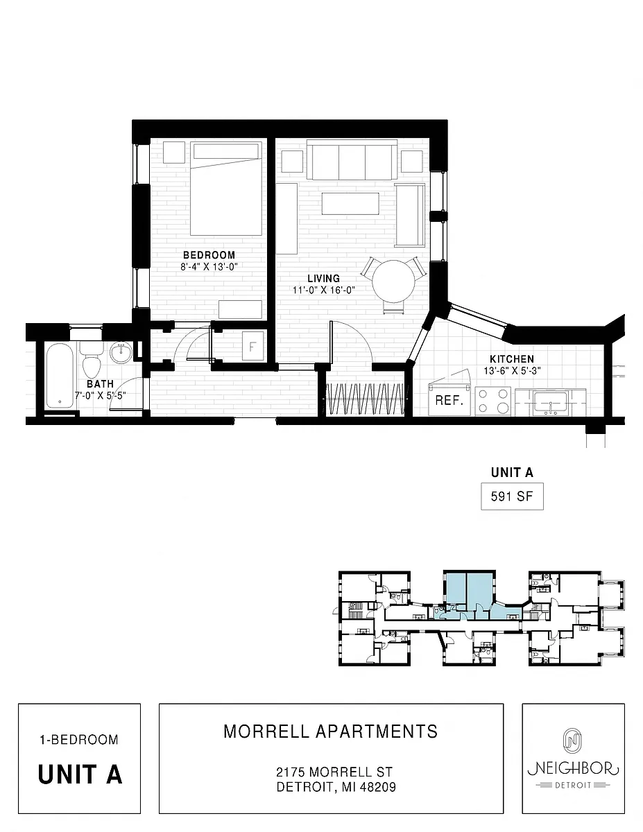 Floor plan One Bedroom 2