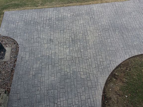 stamped concrete driveway