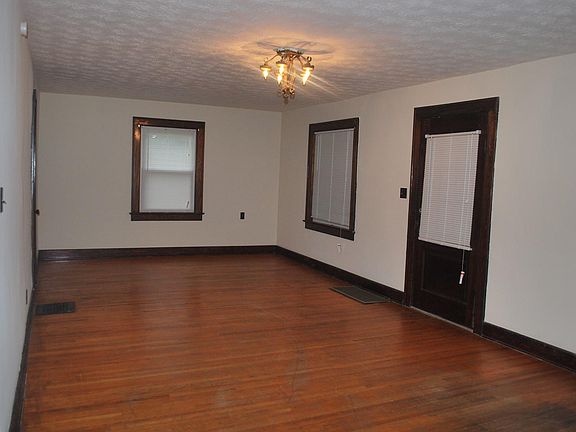 Living room spans the width of the home