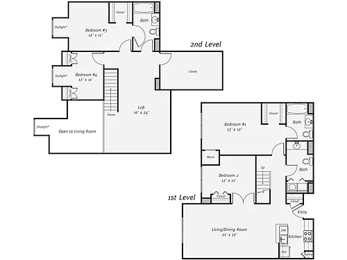 Floor plan D6LP