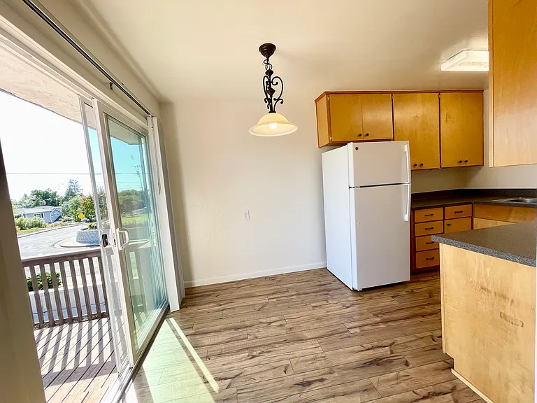 Light filled dining area and kitchen