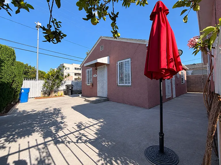 Front of house and patio