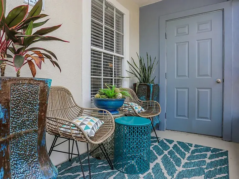 Step into your personal outdoor havena private patio that expands your home's space so you can savor the fresh air without leaving your home, accompanied by a bonus storage closet.