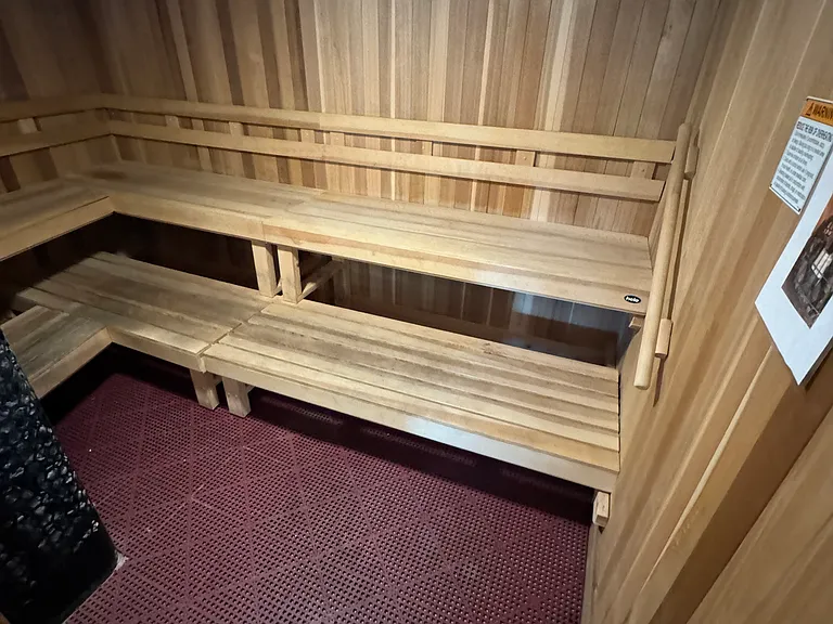 Sauna inside the community gym.