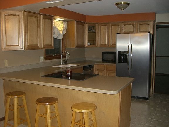 Kitchen with Corian tops