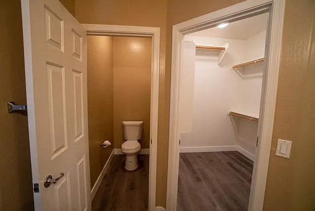 MASTER BATH TOILET ROOM AND WALK IN CLOSET