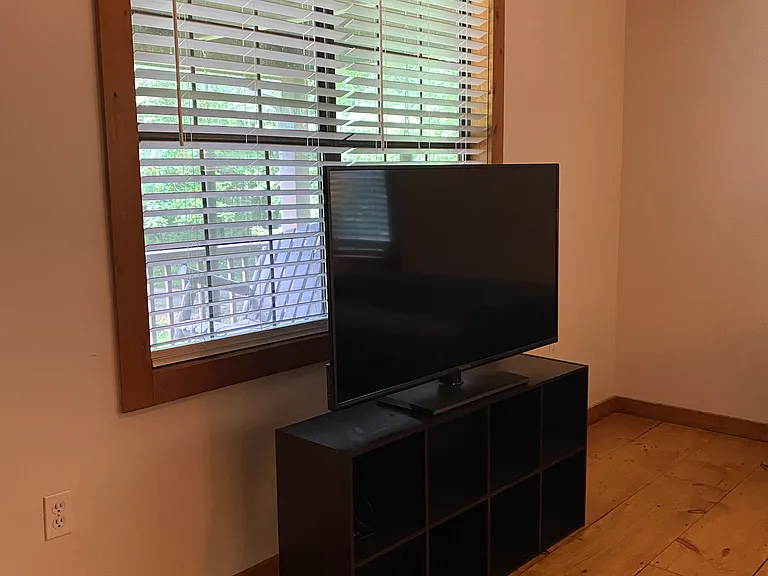 Large Roku tv in shared living space.