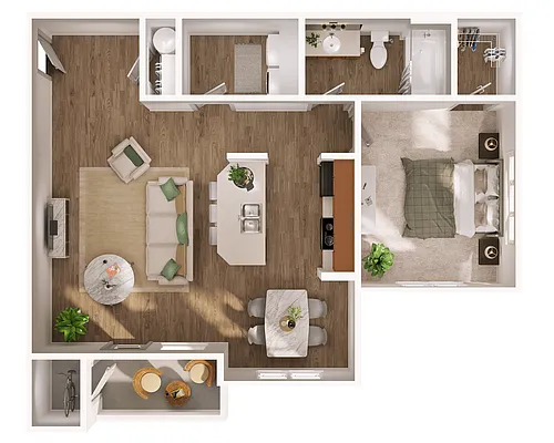 Floor plan One Bedroom