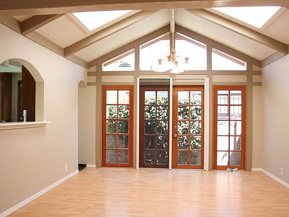 livingroom with skylights