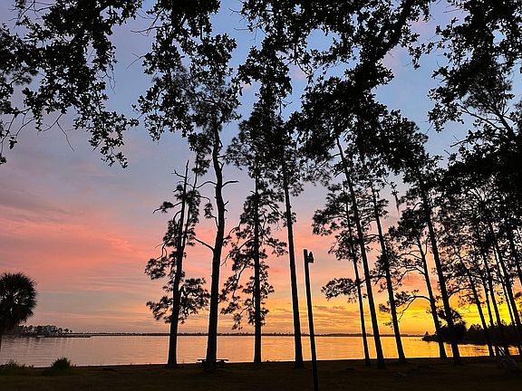Early Winter Sunset over the Bay, view from Great Room...