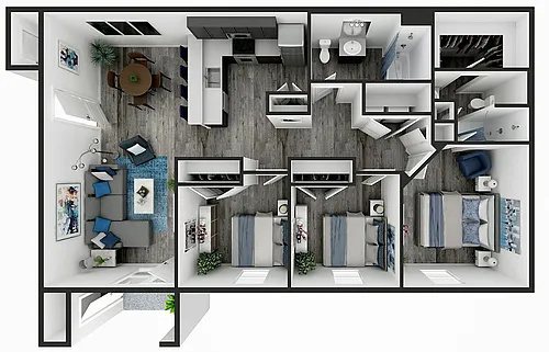 Floor plan Three Bedroom