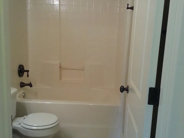 The bathroom.