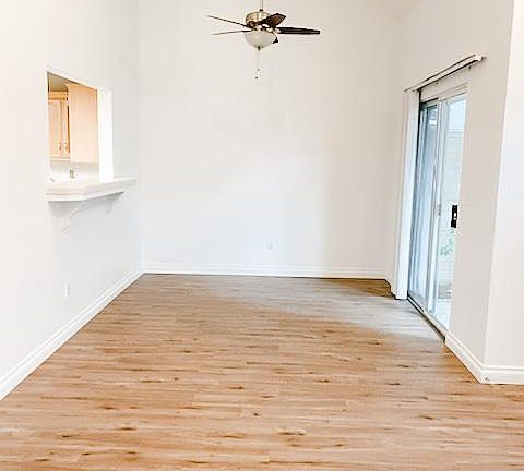 Dining room with patio off of it