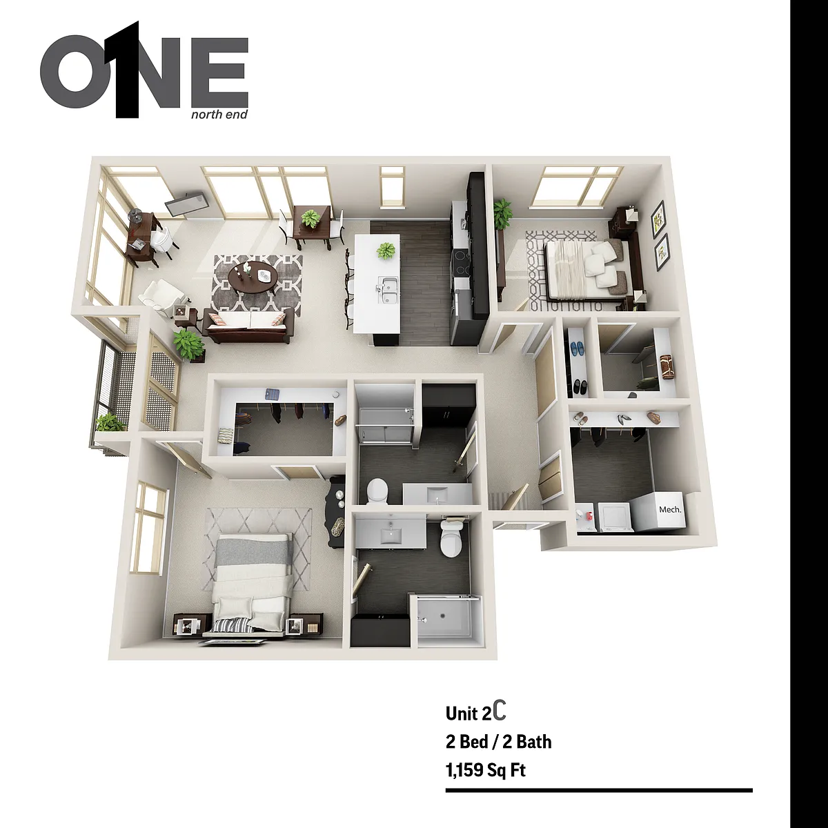 Floor plan 2C