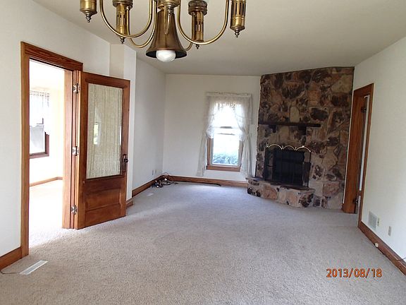 wood burning fireplace