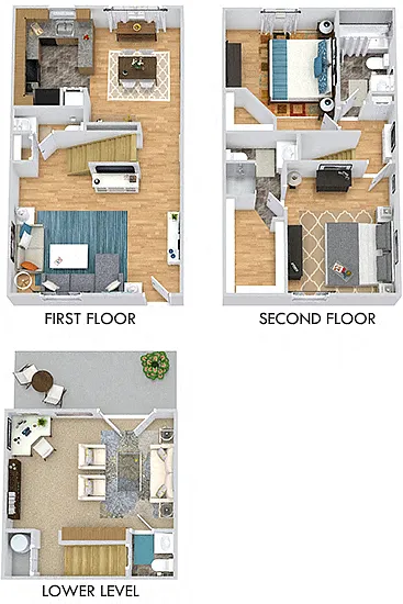 Floor plan Burberry Townhouse with Den
