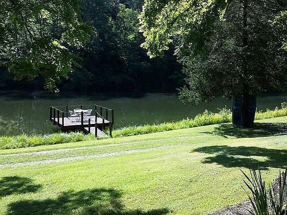 Main pond in front of house