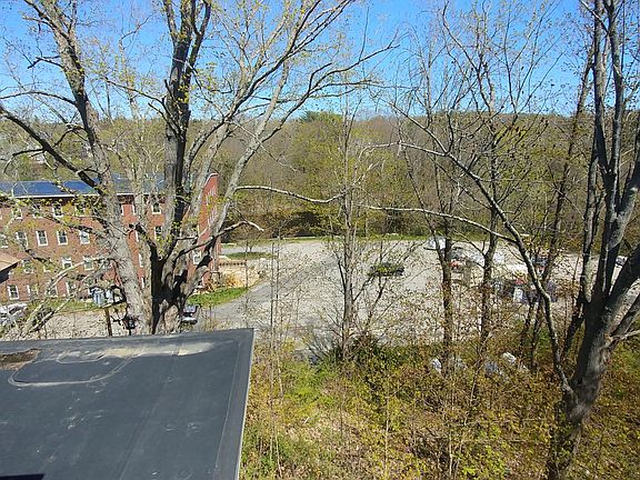 View of the Mill, North Country Cider, and the Salmon Falls River from the deck.