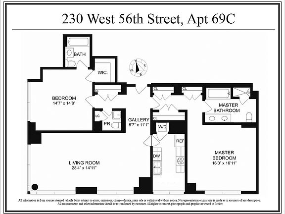 2nd image of 230 W 56th St APT 69C