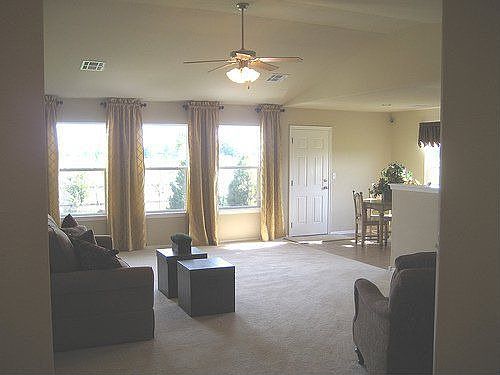 Ceiling fans in living room and master bedroom