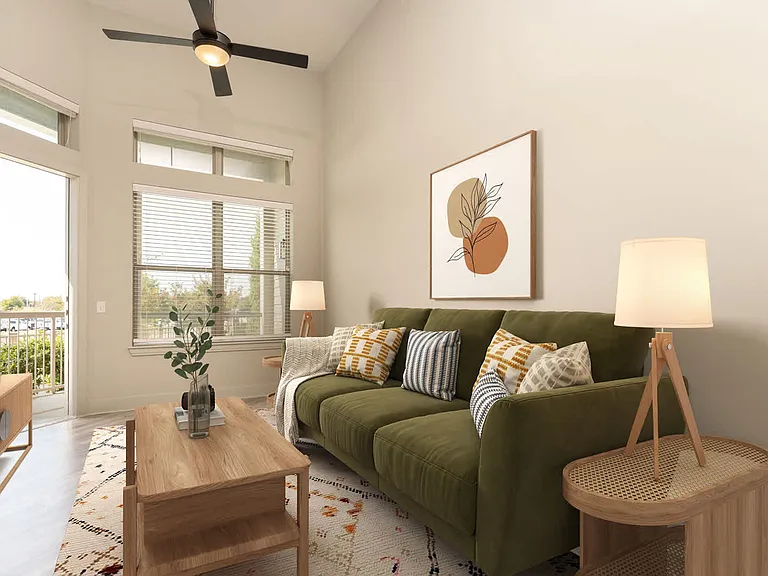 Living Room with Balcony and Hard Surface Flooring