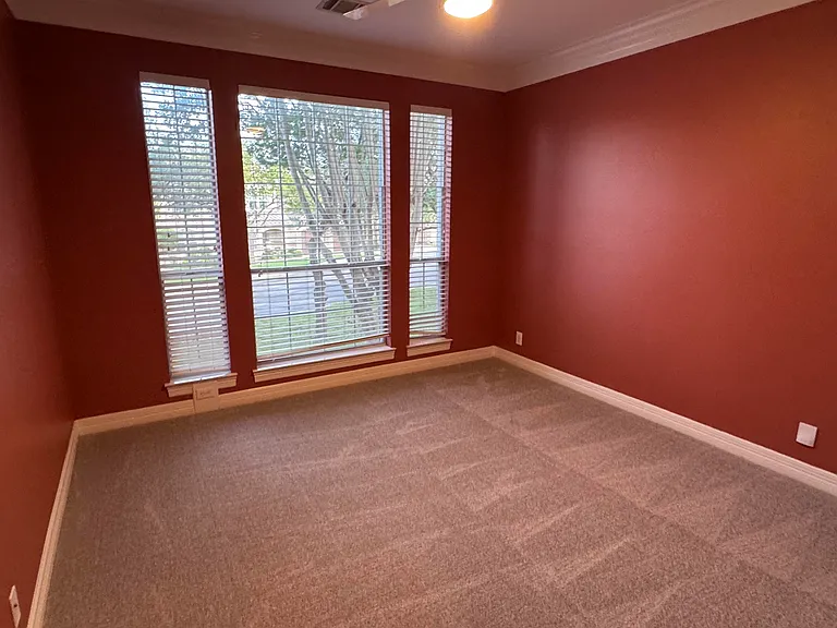First floor study with adjacent full bathroom