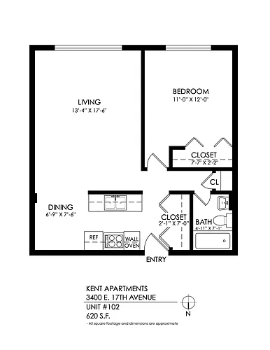 Floor plan 1 bed