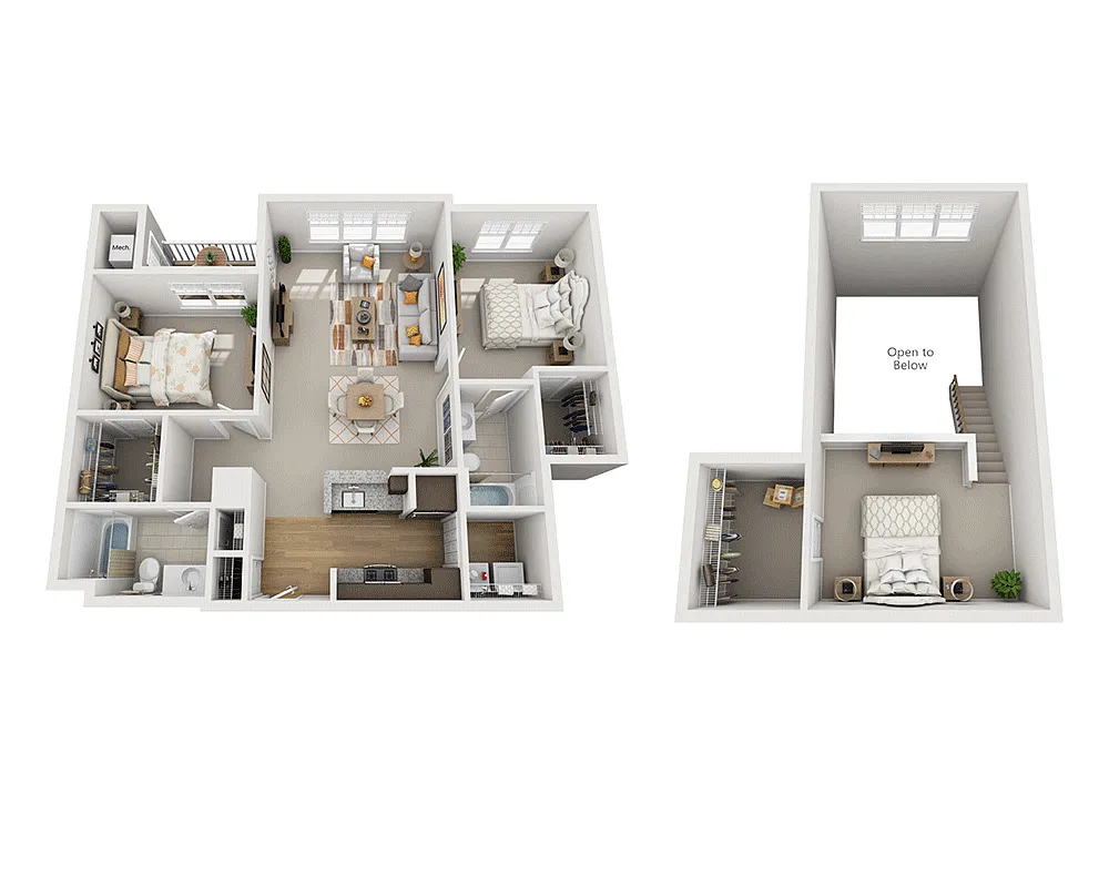 Floor plan Birch Meadows Loft (B2AL)